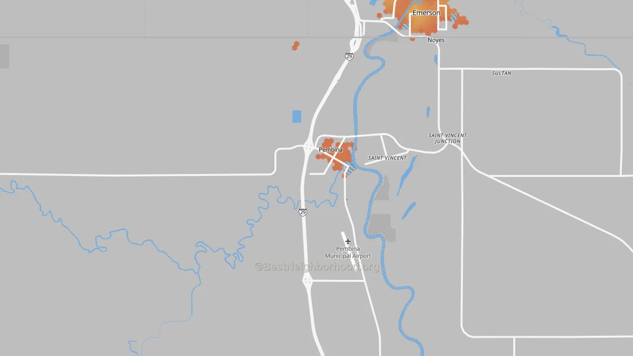 Bike Grade map of 58271, ND