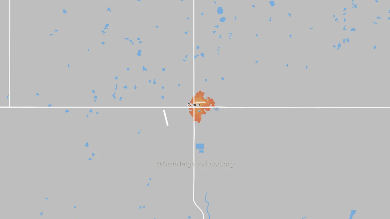 Bike Grade map of 58324, ND