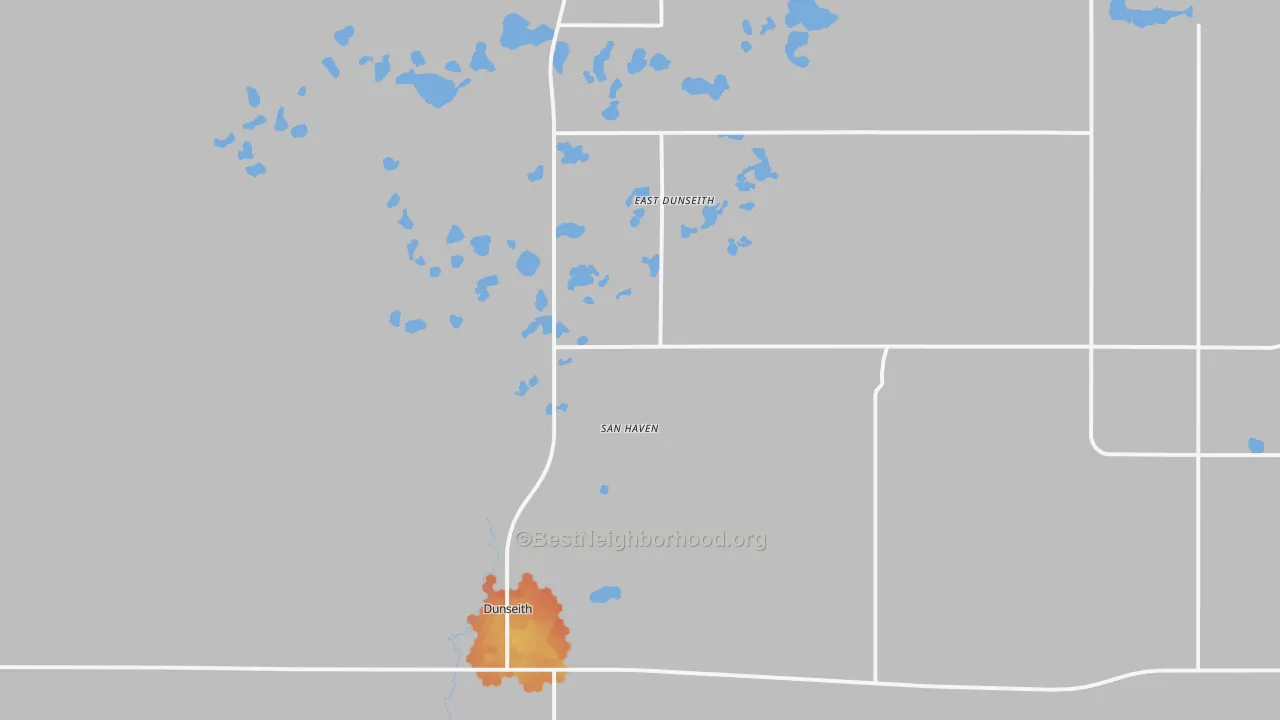Bike Grade map of 58329, ND