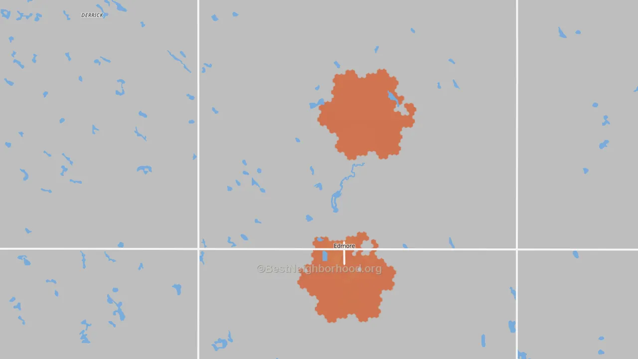 Bike Grade map of 58330, ND