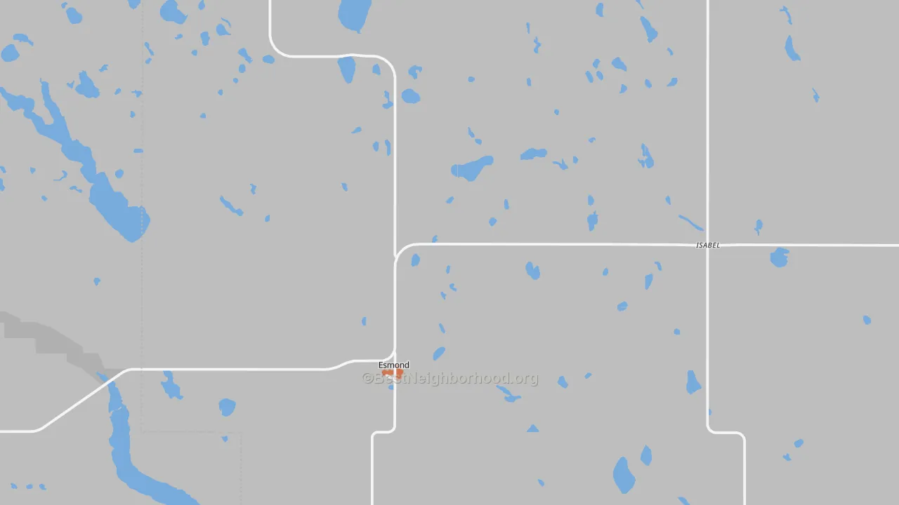Bike Grade map of 58332, ND