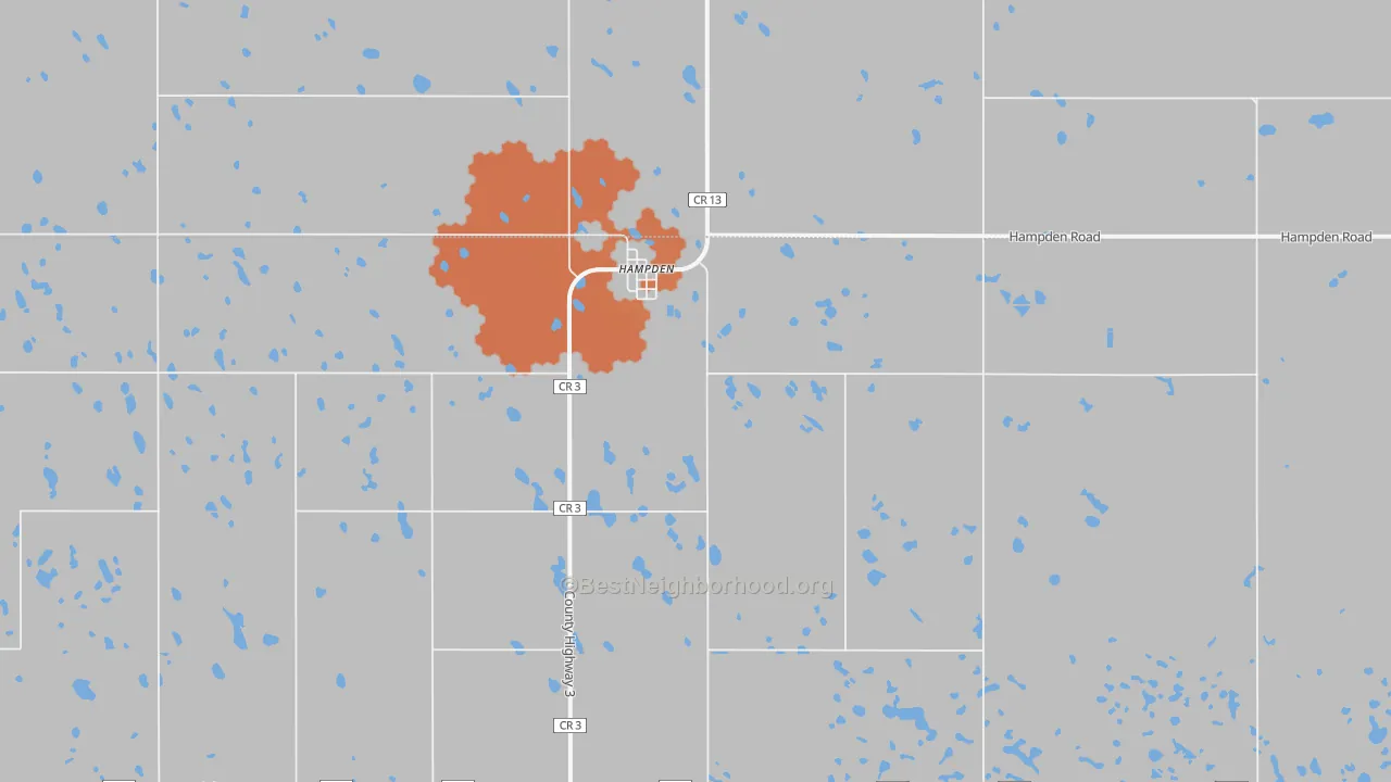 Bike Grade map of 58338, ND