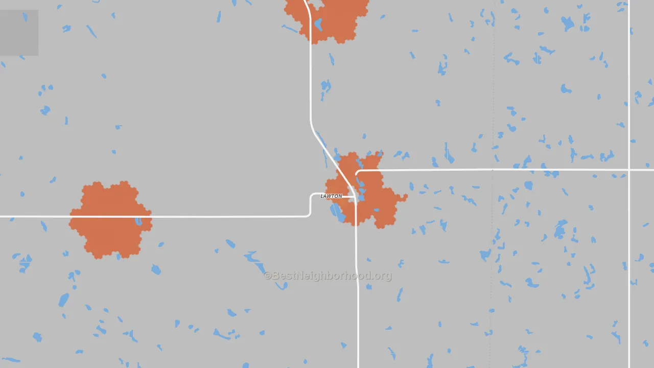 Bike Grade map of 58345, ND