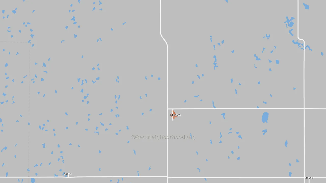 Bike Grade map of 58352, ND