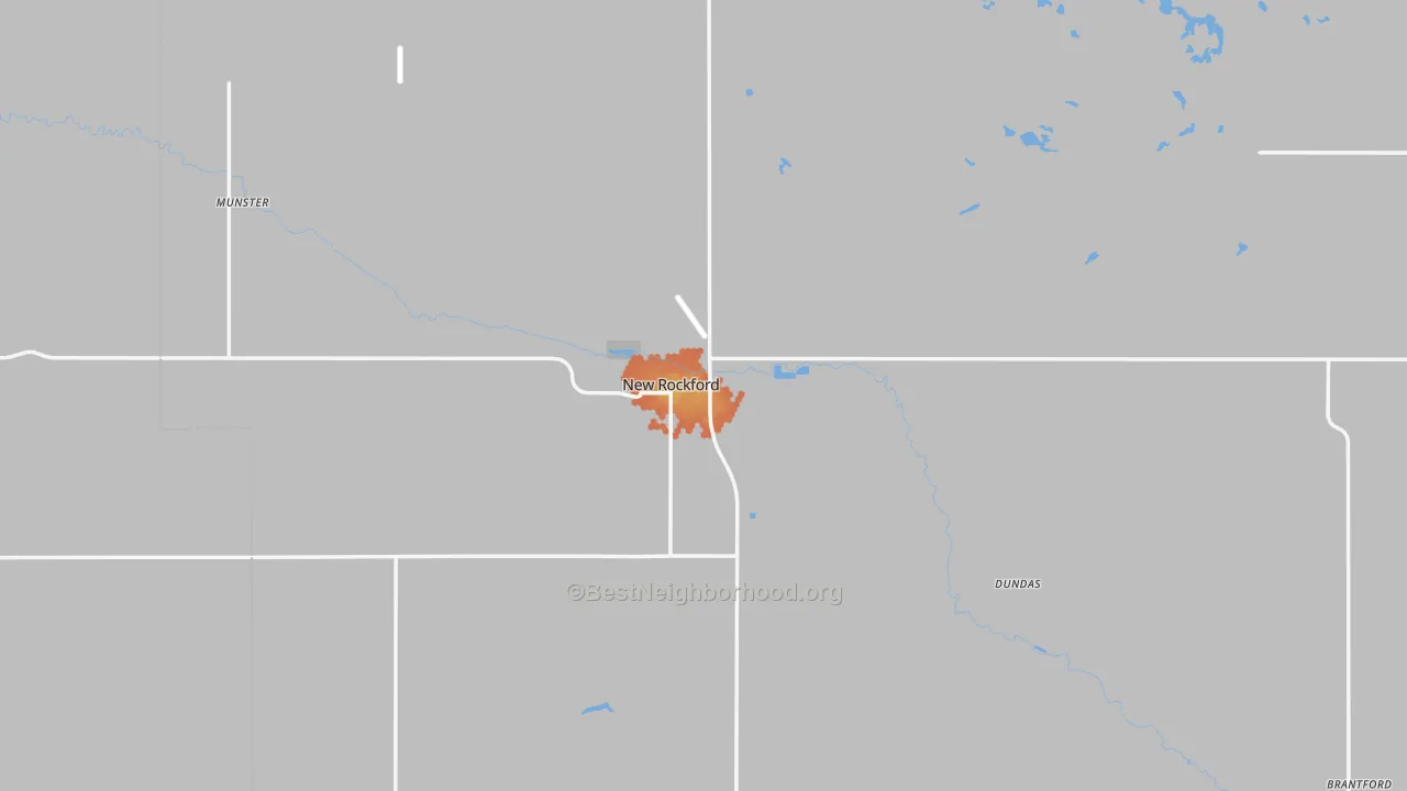Bike Grade map of 58356, ND