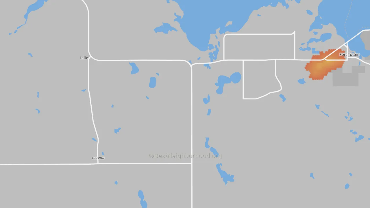 Bike Grade map of 58357, ND