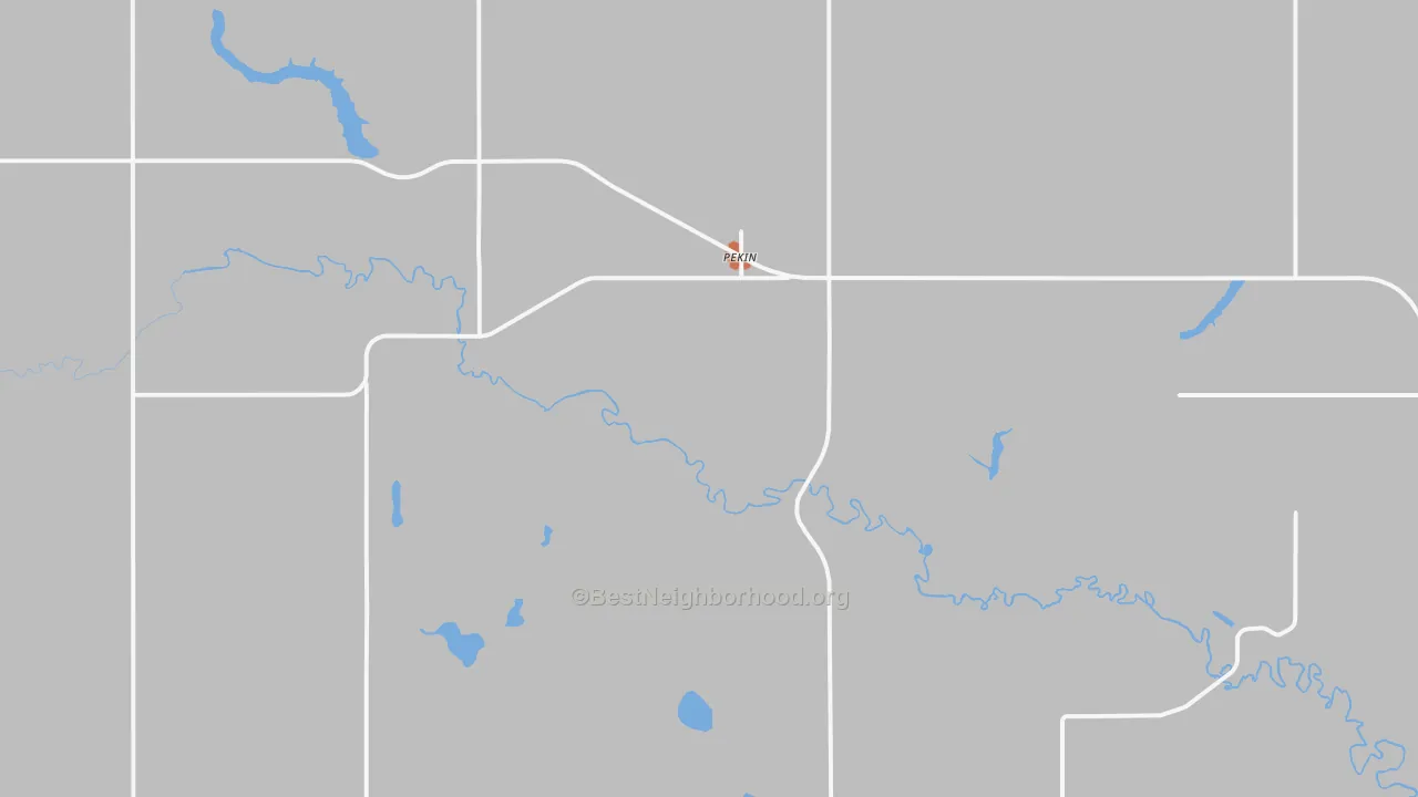 Bike Grade map of 58361, ND