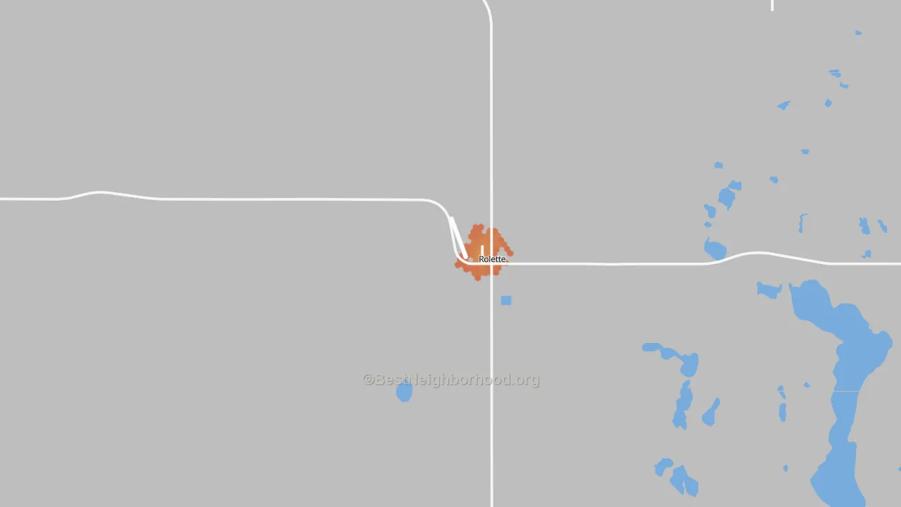 Bike Grade map of 58366, ND