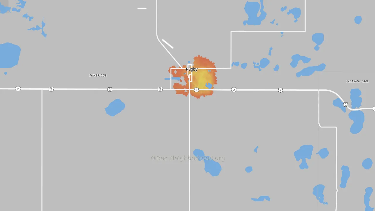Bike Grade map of 58368, ND
