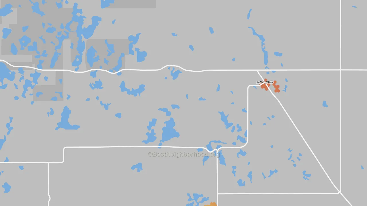 Bike Grade map of 58369, ND