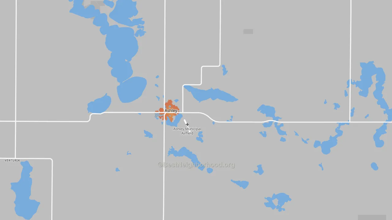 Bike Grade map of 58413, ND