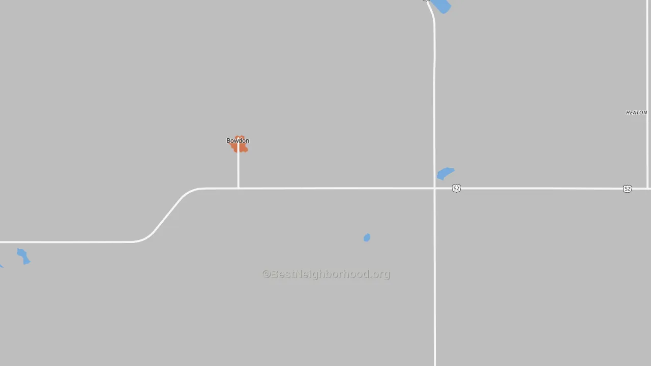 Bike Grade map of 58418, ND