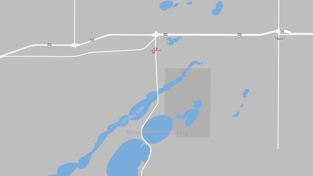 Bike Grade map of 58428, ND