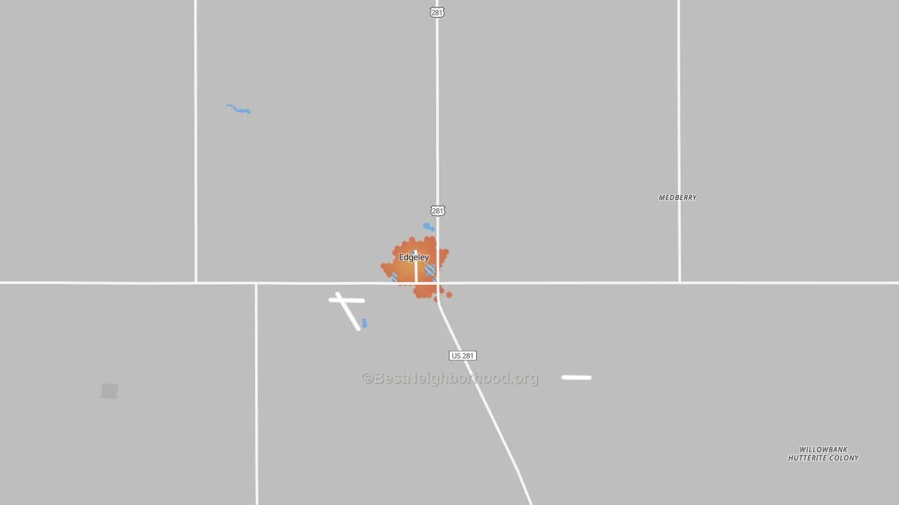 Bike Grade map of 58433, ND