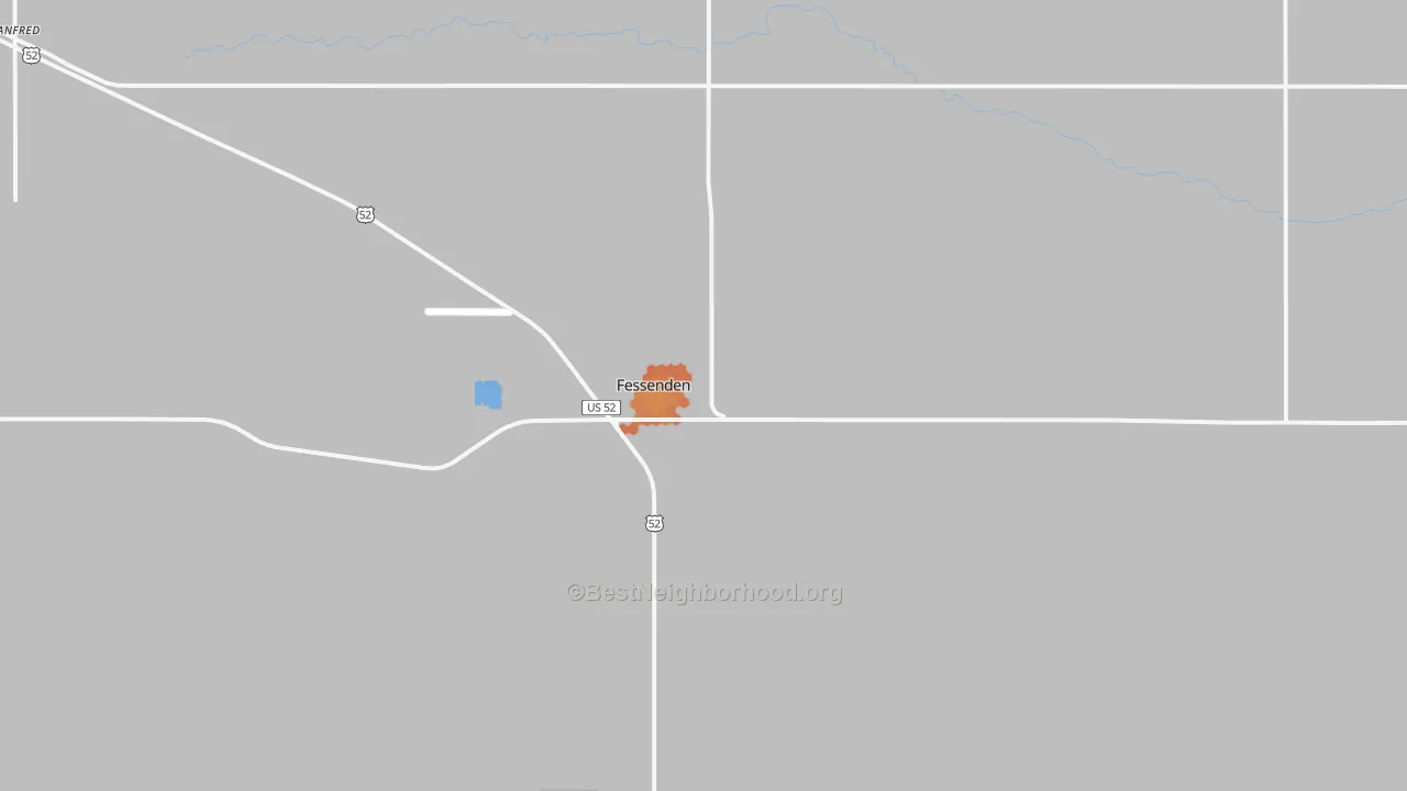 Bike Grade map of 58438, ND