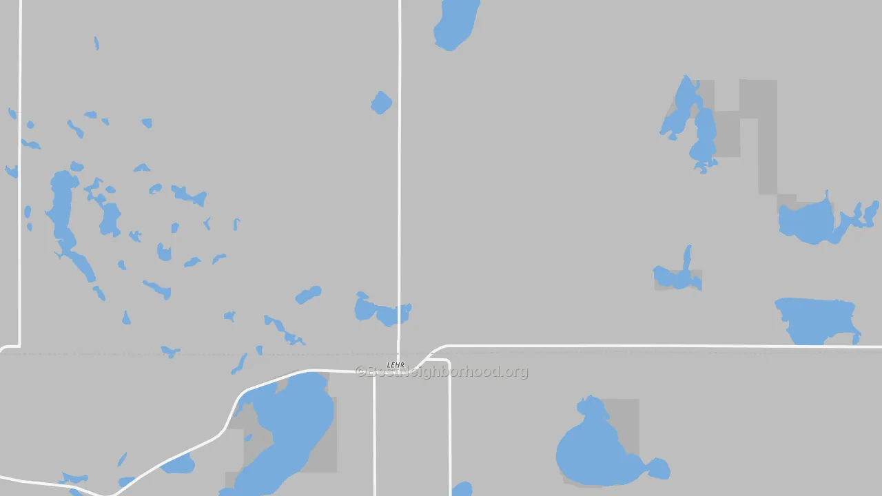 Bike Grade map of 58460, ND