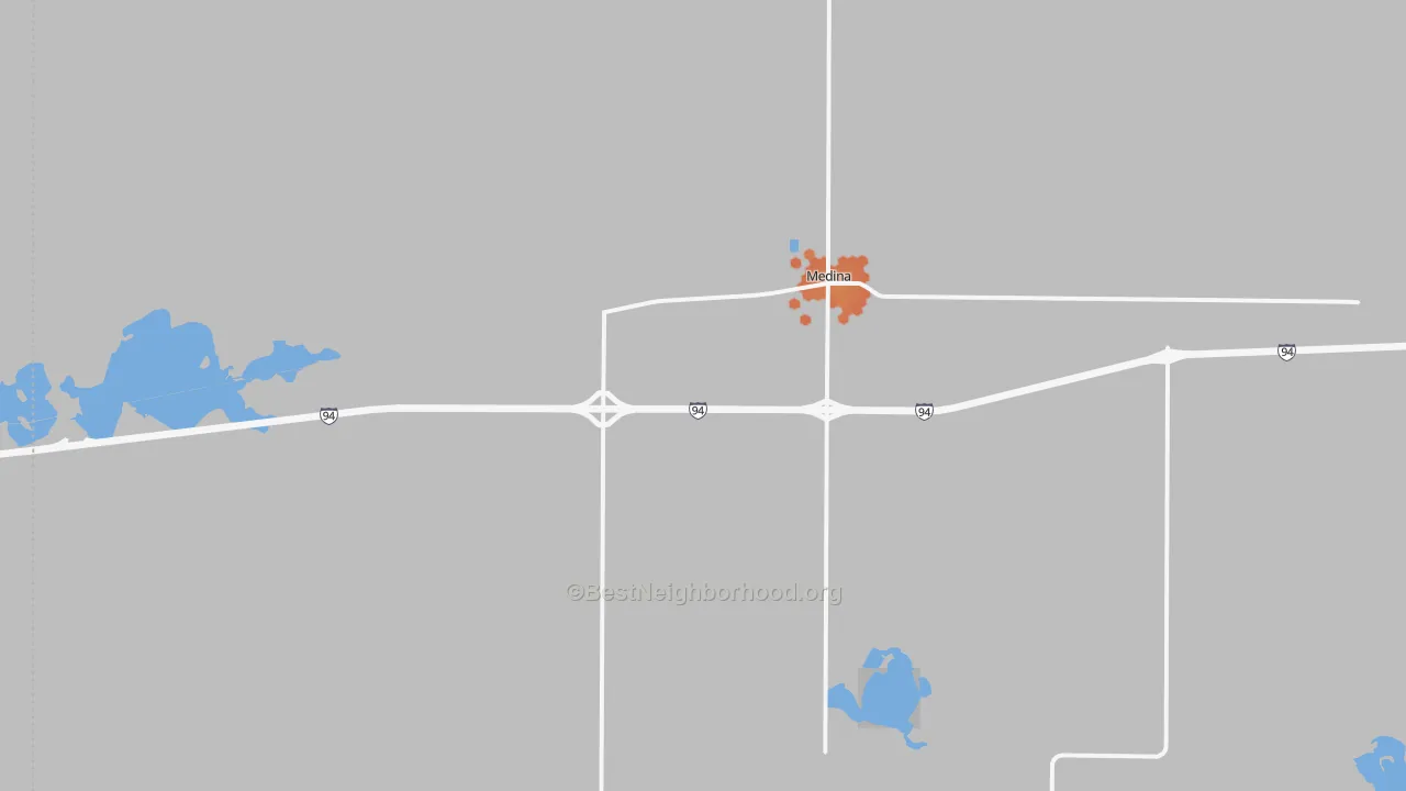 Bike Grade map of 58467, ND