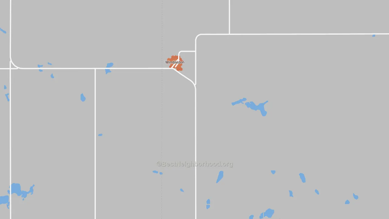 Bike Grade map of 58492, ND