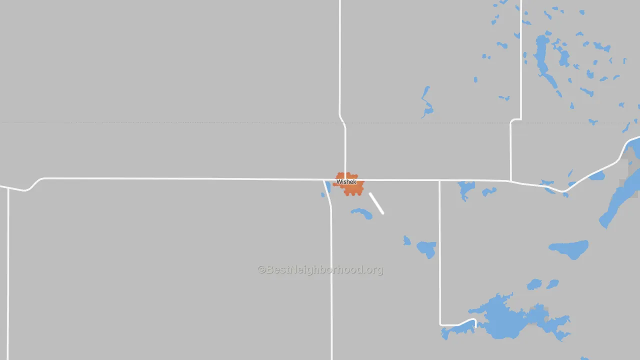 Bike Grade map of 58495, ND