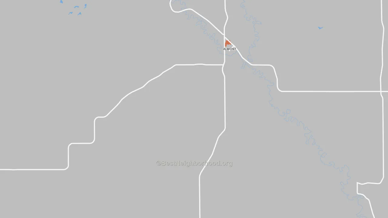 Bike Grade map of 58520, ND