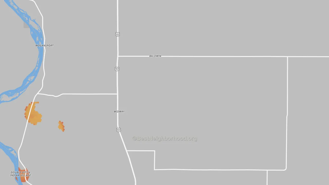 Bike Grade map of 58521, ND