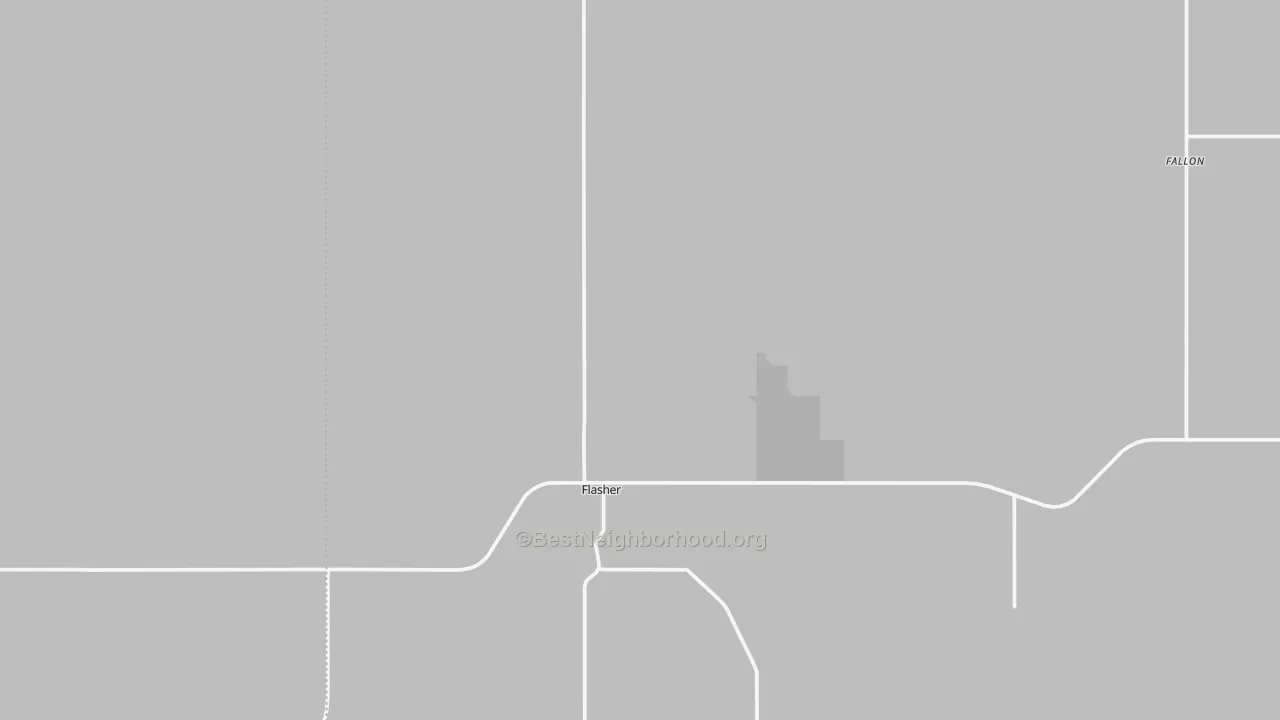 Bike Grade map of 58535, ND