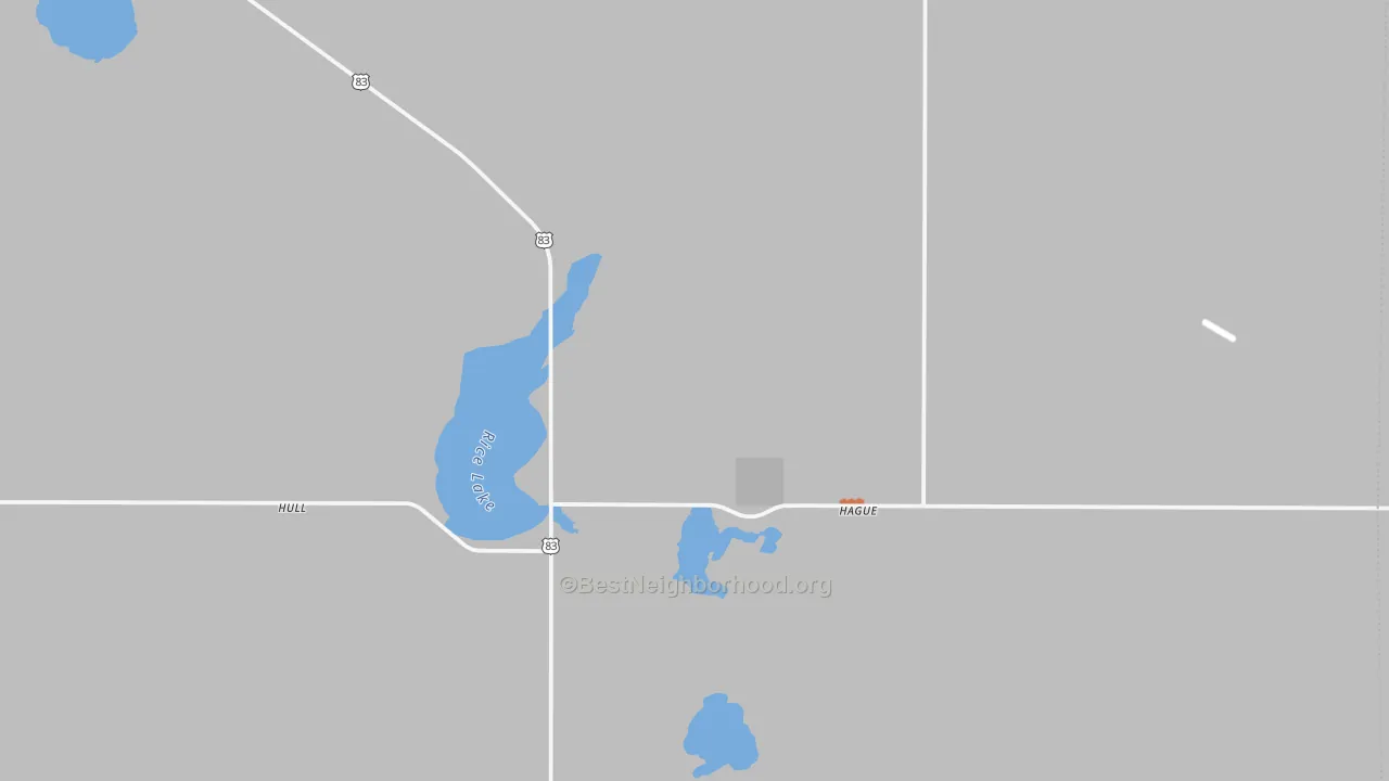 Bike Grade map of 58542, ND