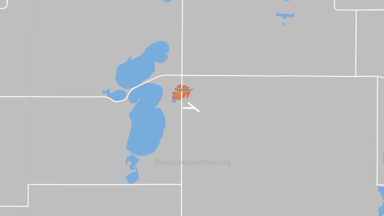 Bike Grade map of 58561, ND