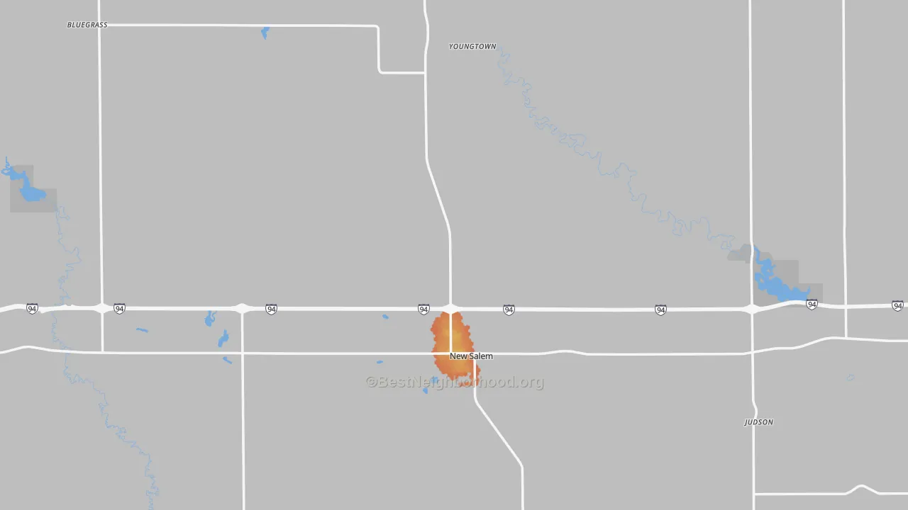 Bike Grade map of 58563, ND