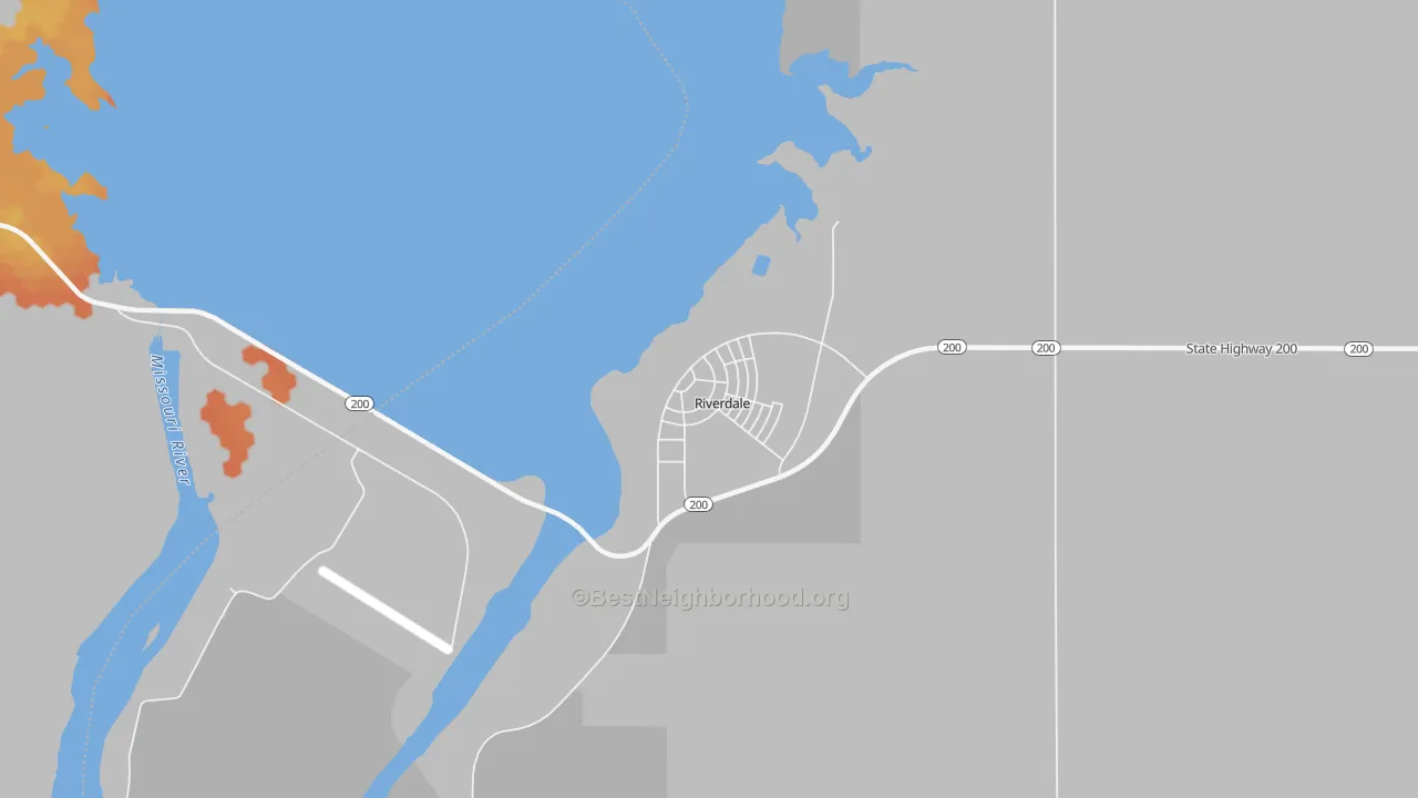 Bike Grade map of 58565, ND