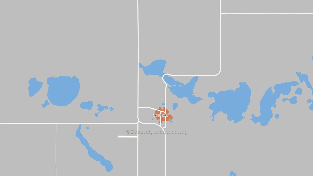 Bike Grade map of 58575, ND