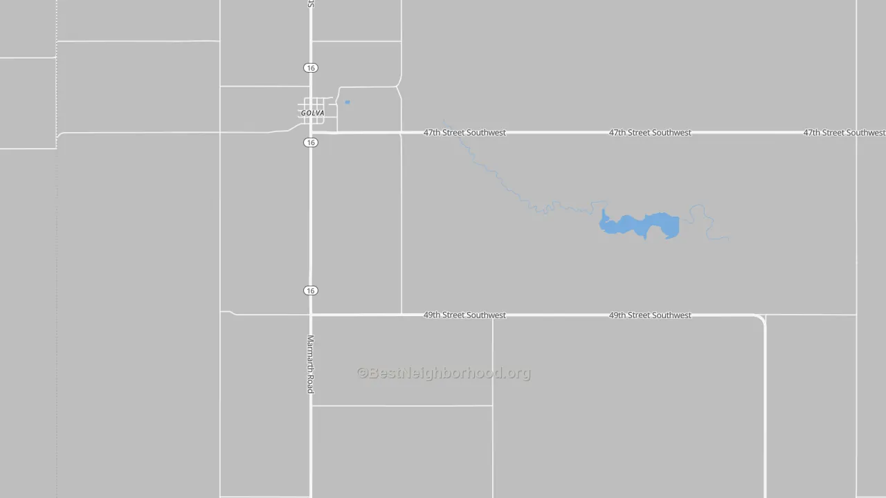 Bike Grade map of 58632, ND