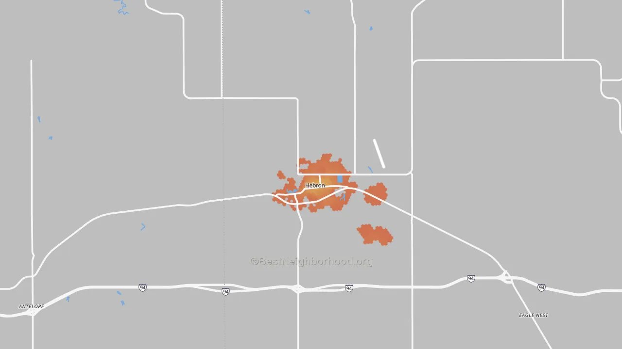 Bike Grade map of 58638, ND