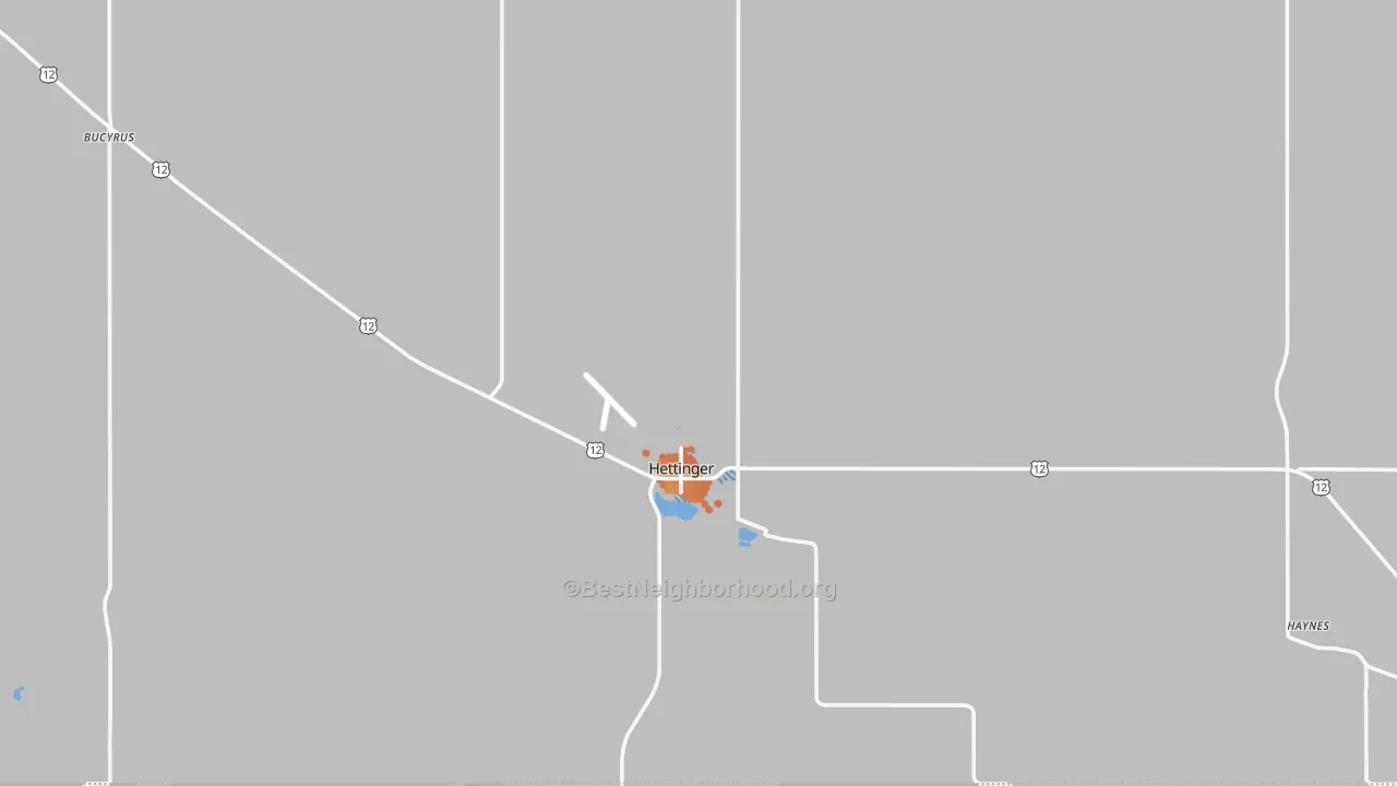 Bike Grade map of 58639, ND