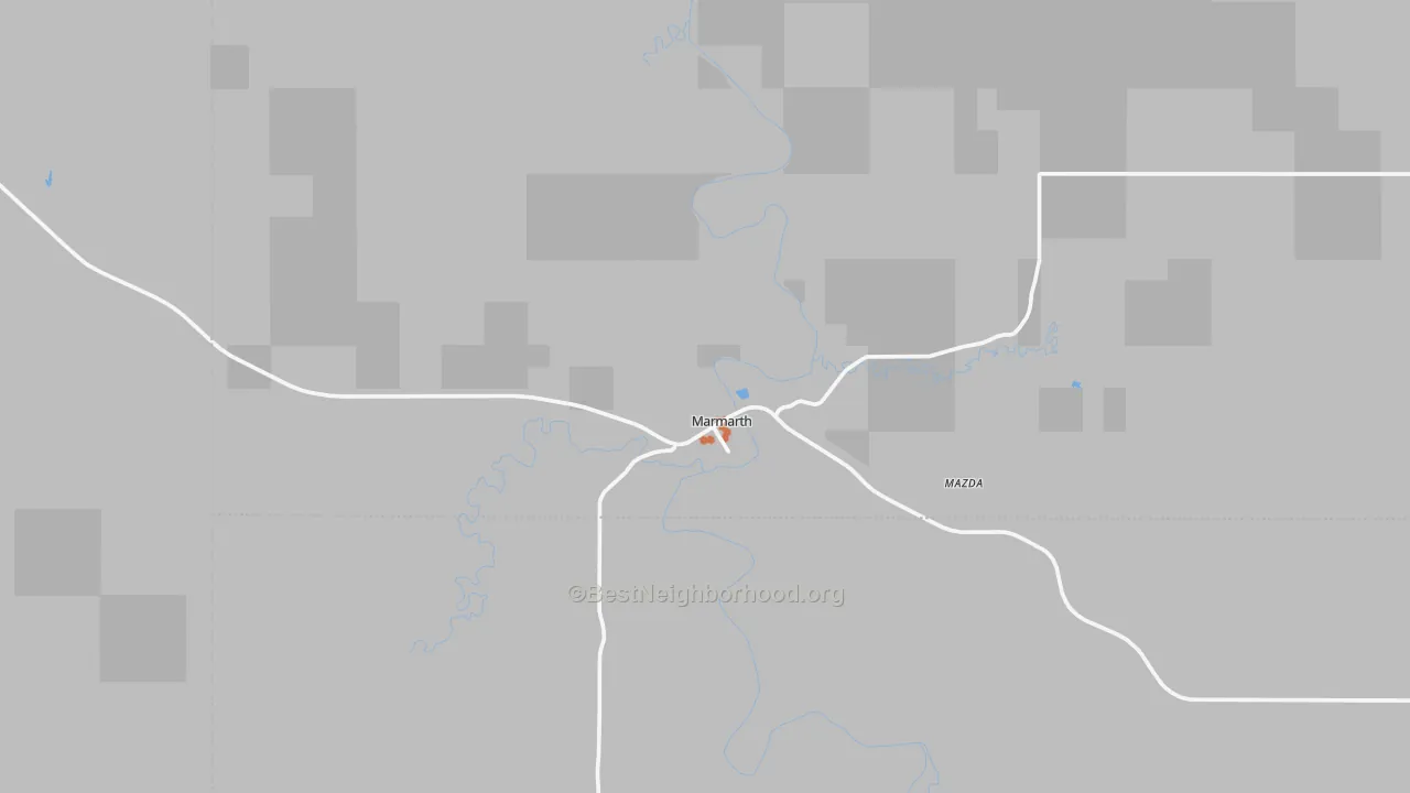 Bike Grade map of 58643, ND