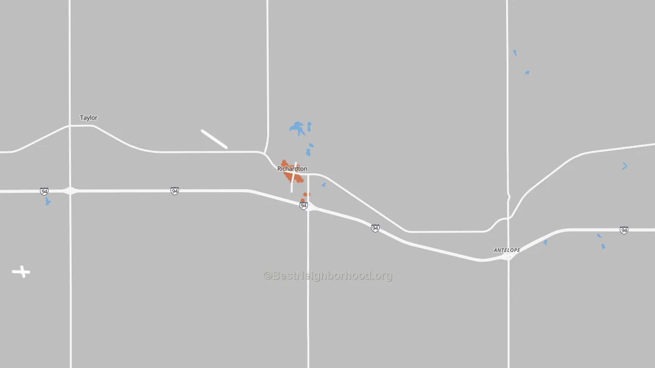 Bike Grade map of 58652, ND