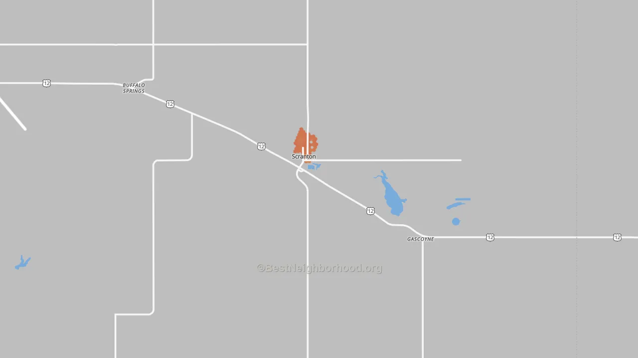 Bike Grade map of 58653, ND