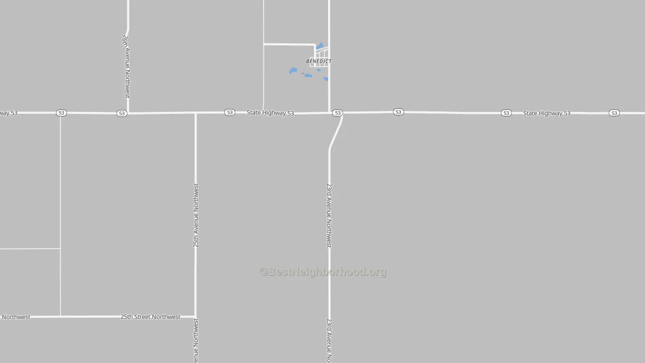 Bike Grade map of 58716, ND