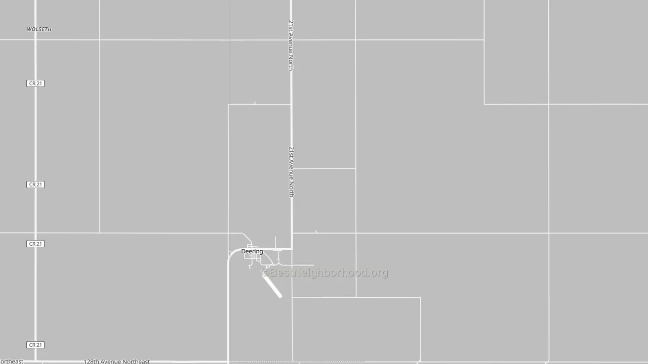 Bike Grade map of 58731, ND