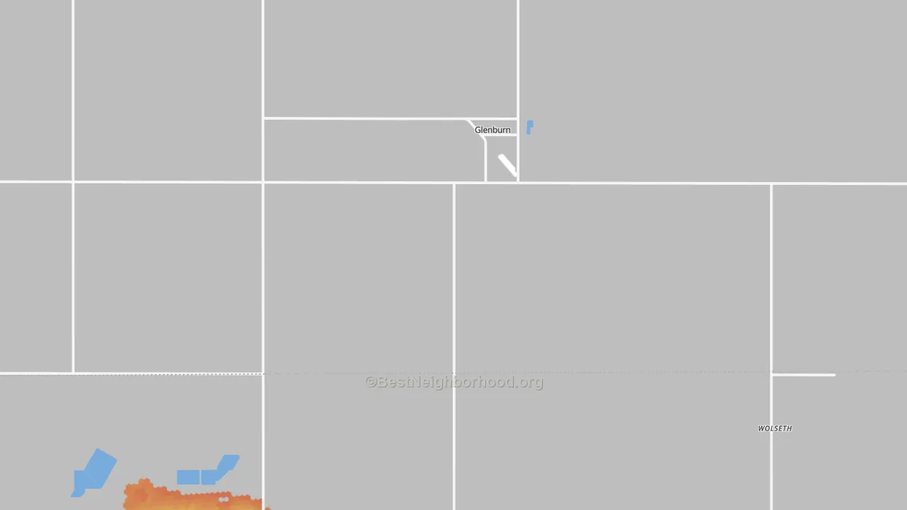 Bike Grade map of 58740, ND