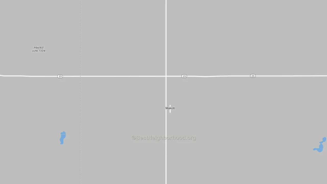 Bike Grade map of 58756, ND