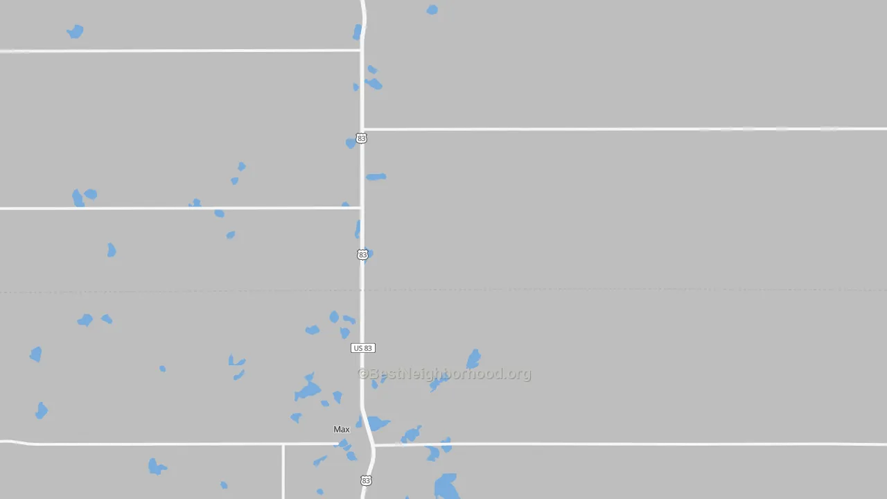 Bike Grade map of 58759, ND