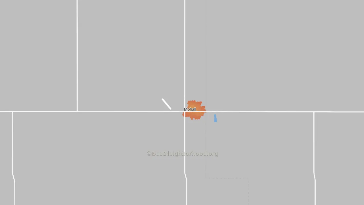 Bike Grade map of 58761, ND
