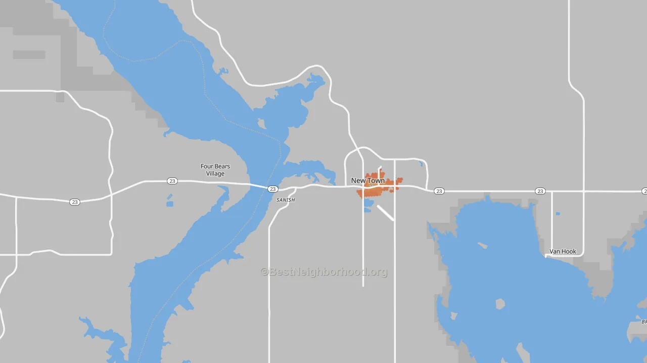 Bike Grade map of 58763, ND