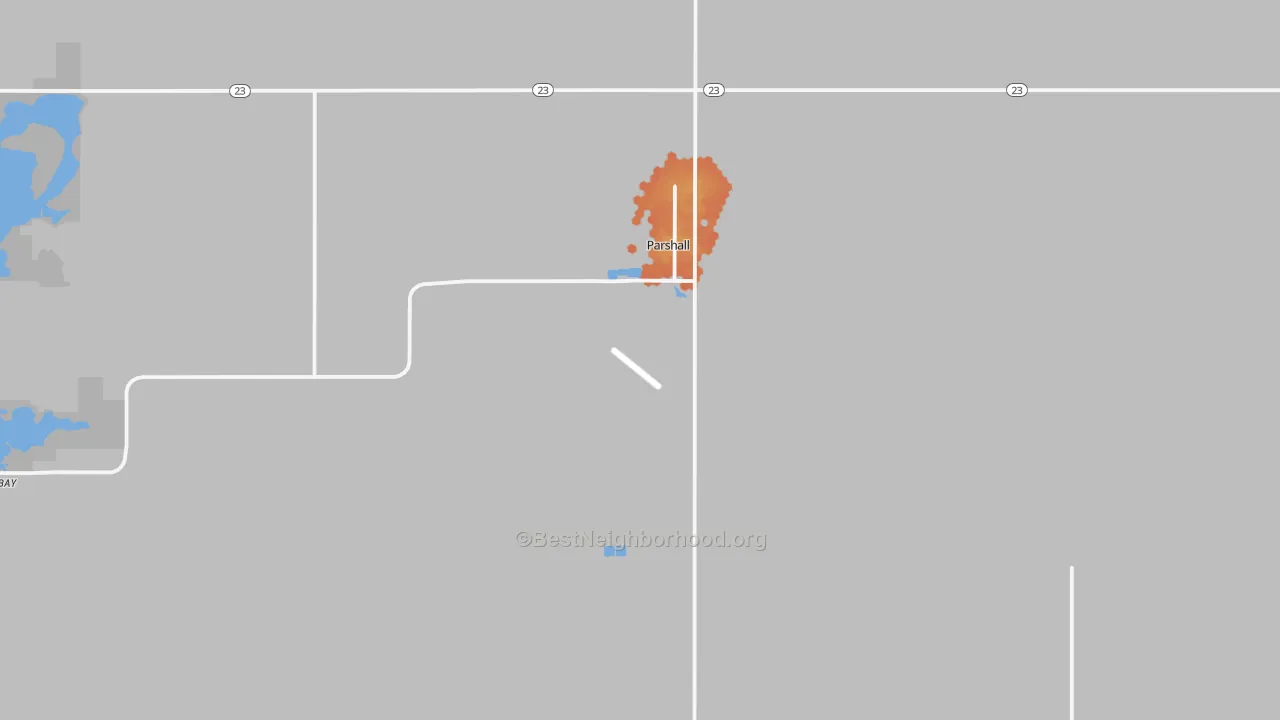 Bike Grade map of 58770, ND
