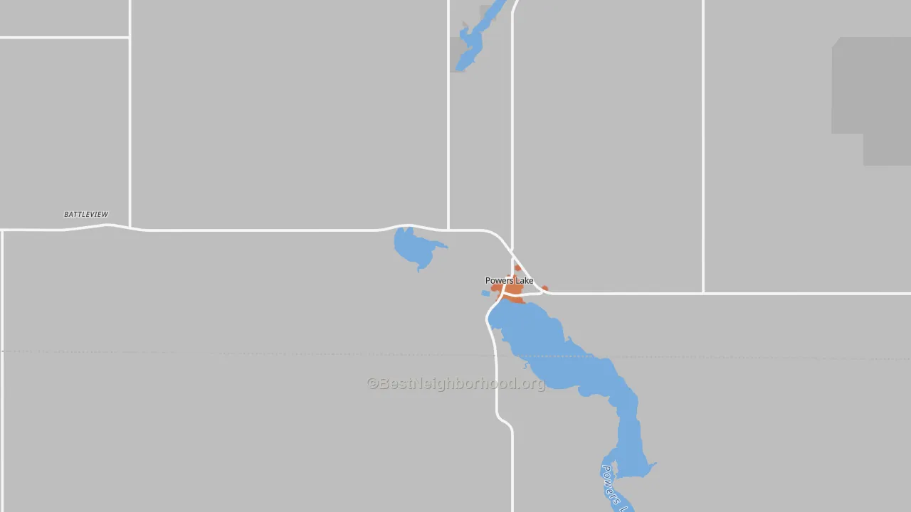 Bike Grade map of 58773, ND