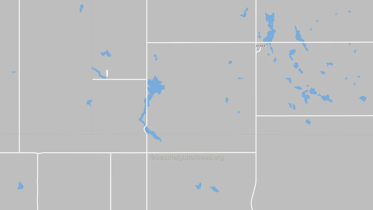 Bike Grade map of 58779, ND