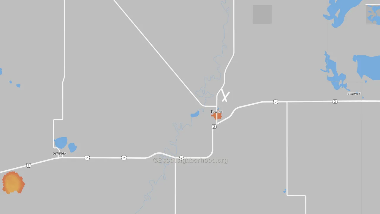 Bike Grade map of 58788, ND