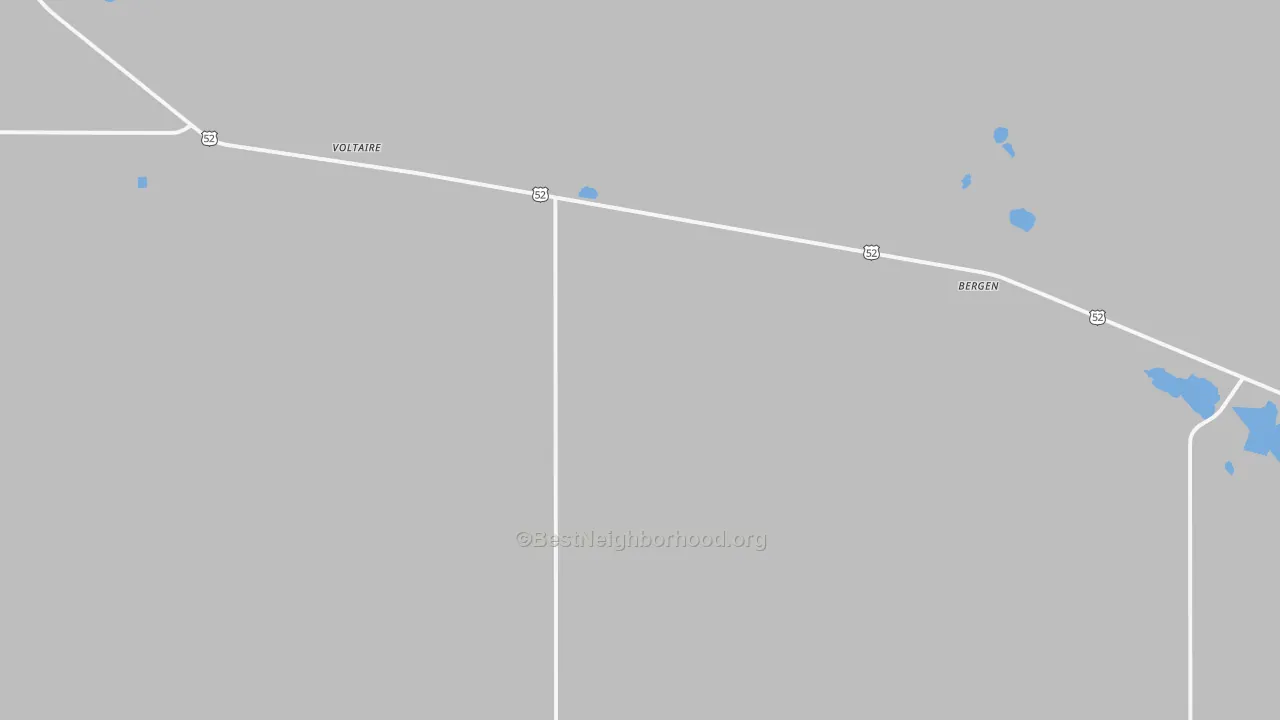 Bike Grade map of 58792, ND