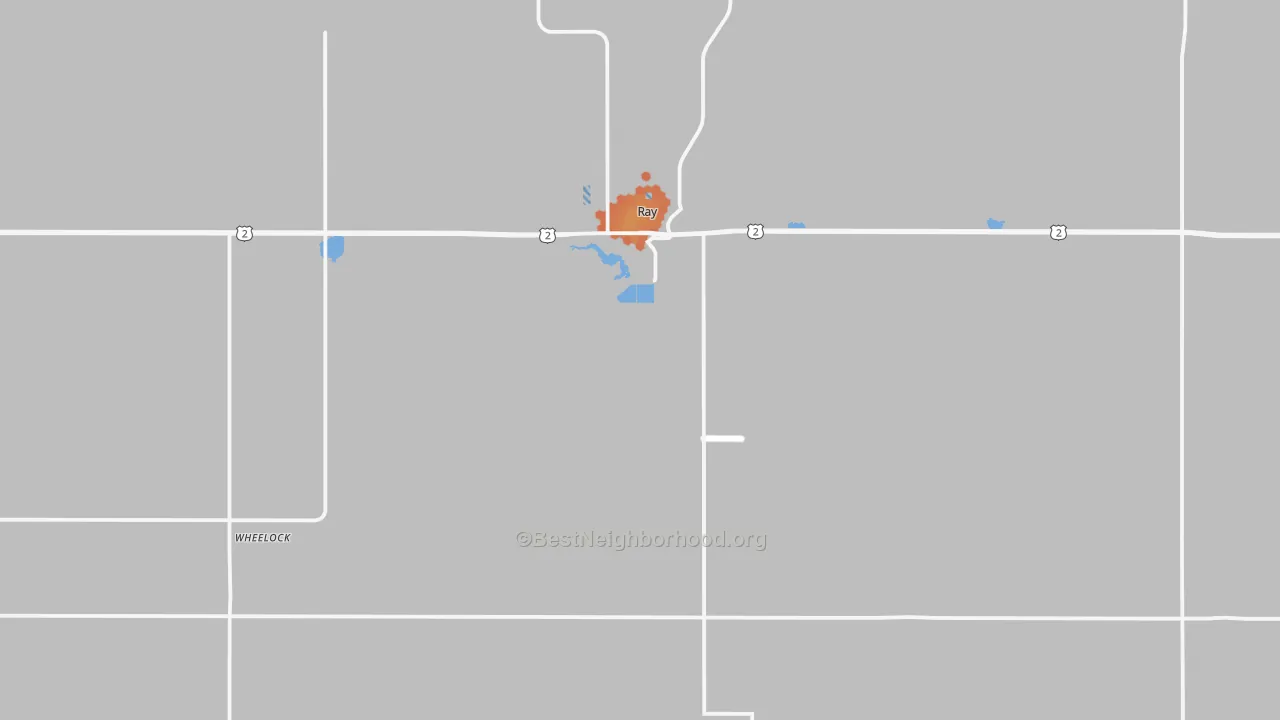 Bike Grade map of 58849, ND